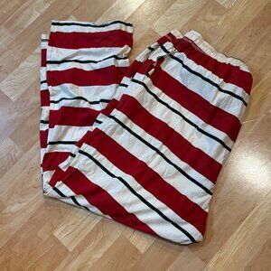 LAZY ONE PJ Pant, XXXL - fun stripes for Holiday!! Red/Black Stripe on Ivory
